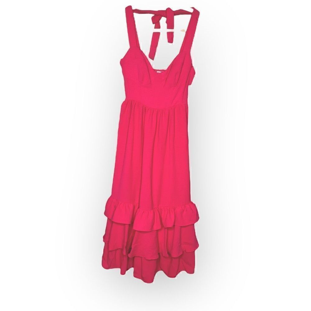 Sofia Vergara pink bustier midi dress size xs new with tags 100-% polyester